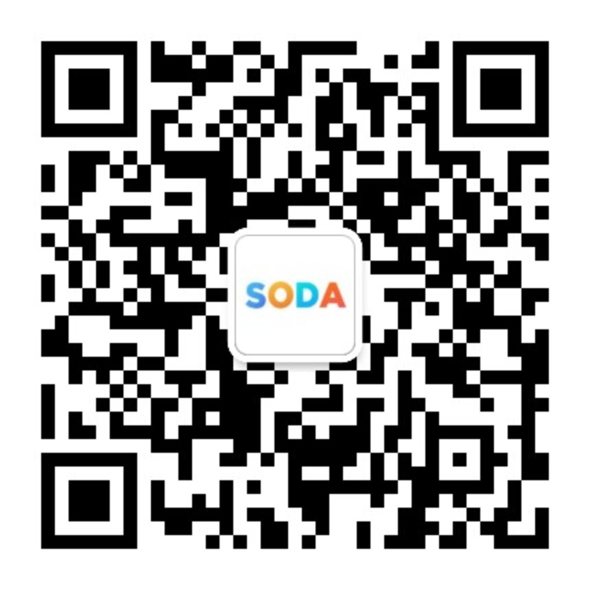 扫码关注苏哒智能 SodaAI 官方公众号